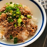 【火不要で100円以下丼】坦々そぼろ丼